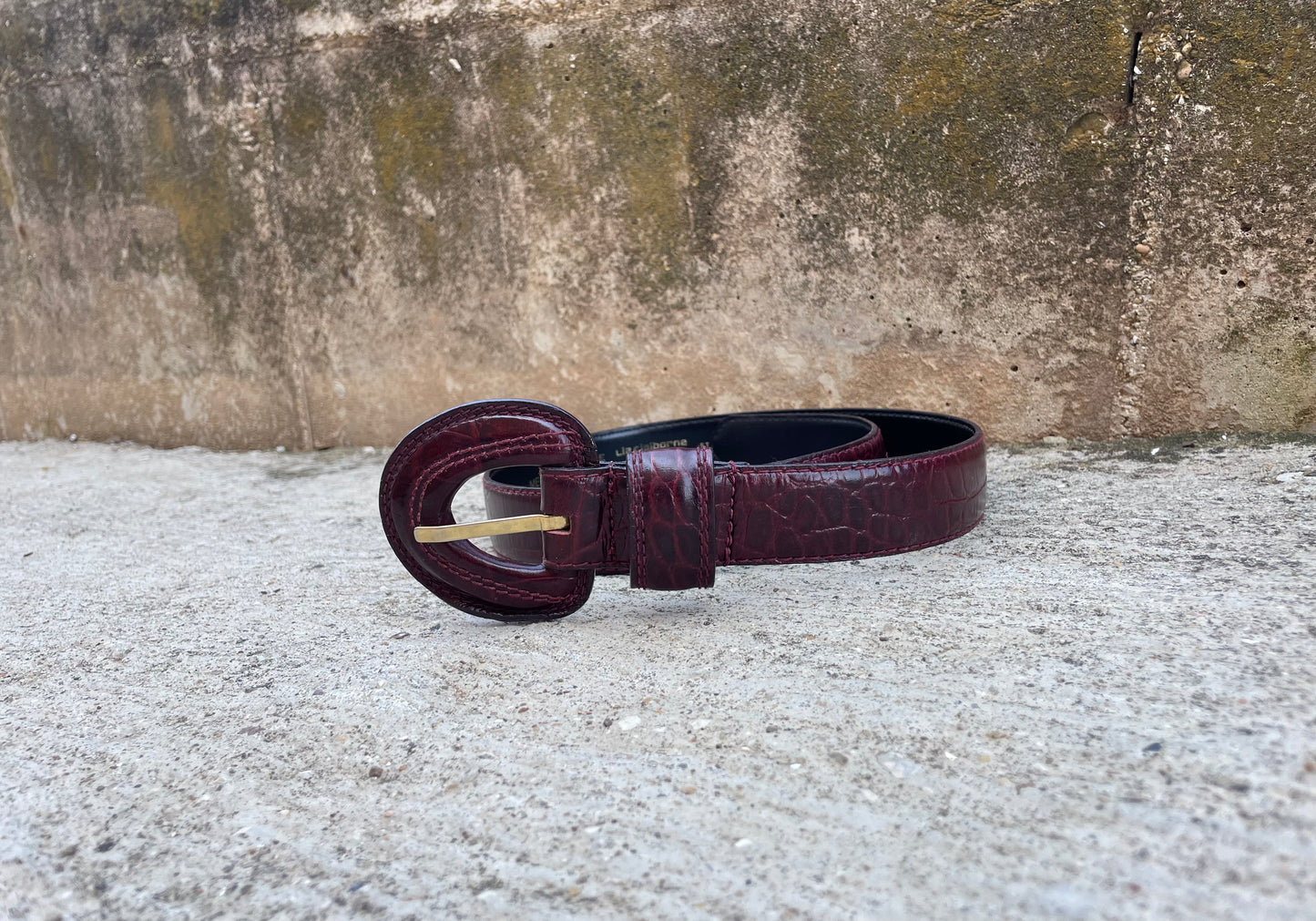 Burgundy Leather Belt